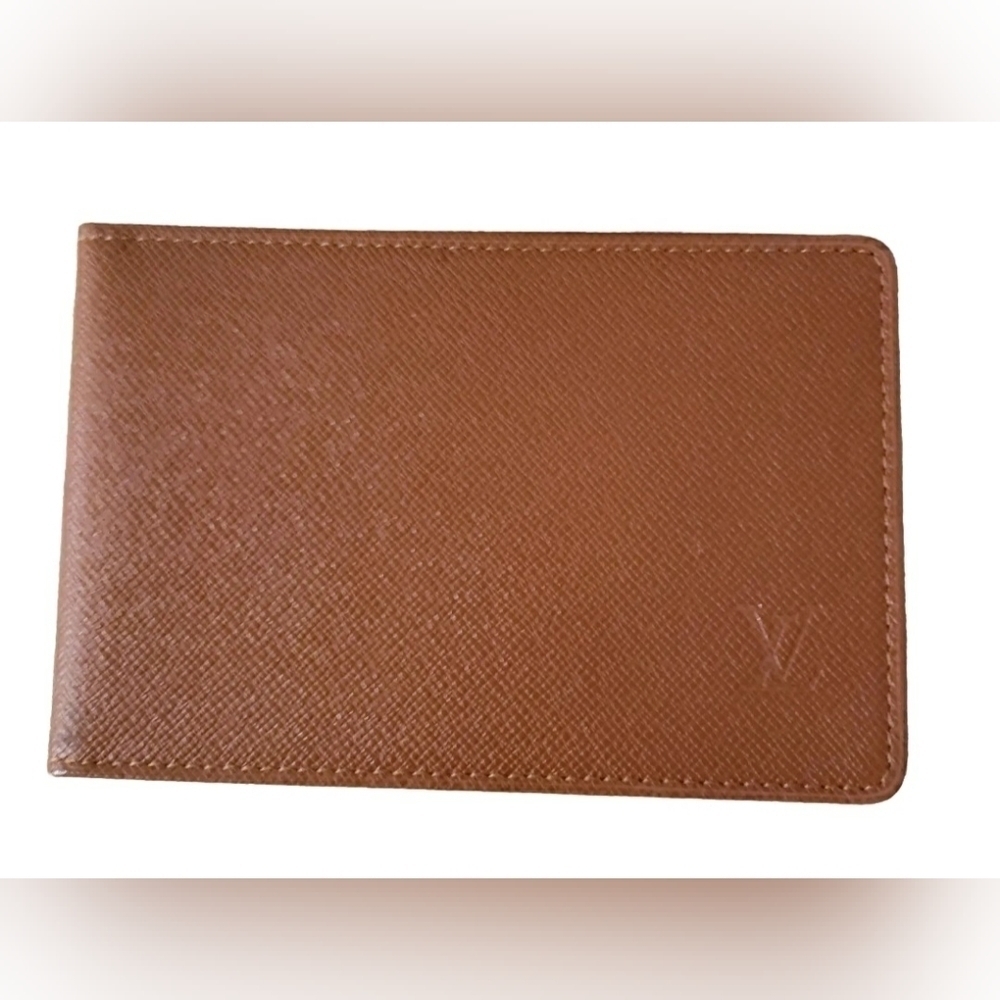 Louis Vuitton Brown Leather Card Holder ID Wallet Case - Picture 2 of 11